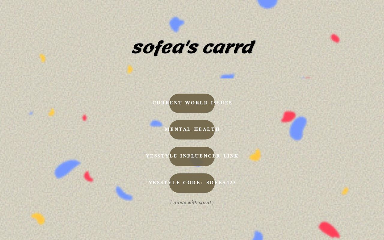 Carrd profile picture for @sofea